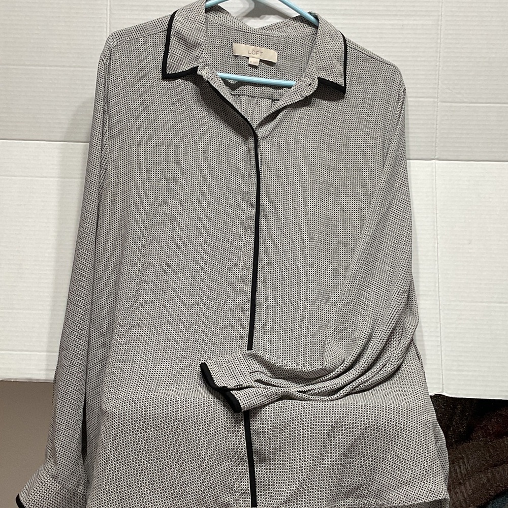 LOFT Monochrome Patterned Shirt